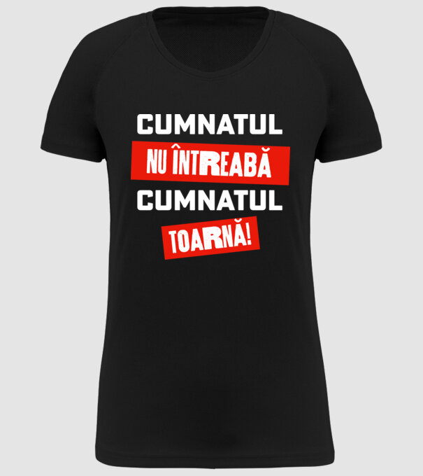 Cumnatul nu întreabă, cumnatul toarnă! model negru pe tricou