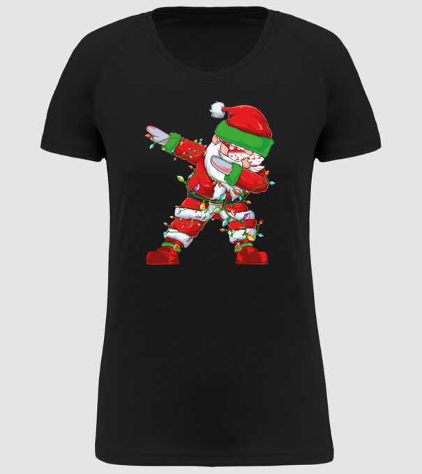 Dab Santa model negru pe tricou