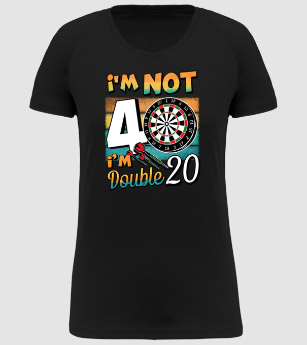 Darts Birthday 40 years old model negru pe tricou