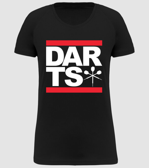 Darts DMC model negru pe tricou