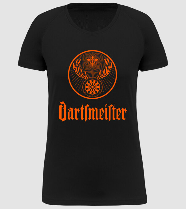 Dartsmeister Dark model negru pe tricou