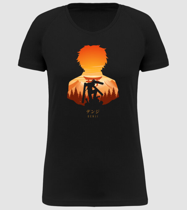 Denji model negru pe tricou