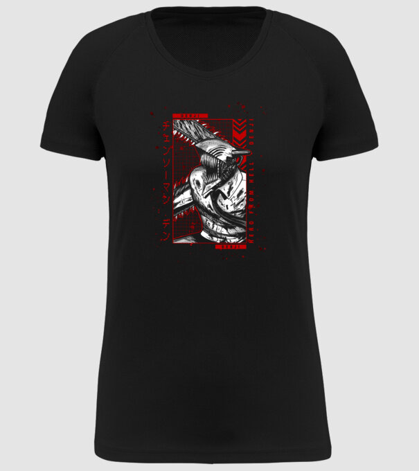 Denji Chainsaw man model negru pe tricou