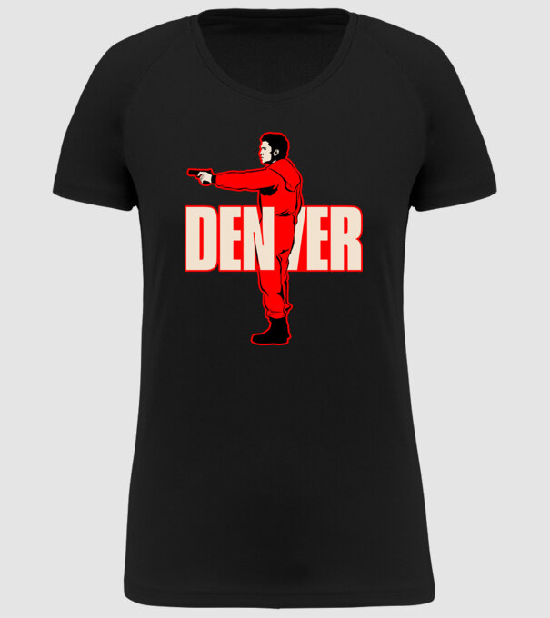 denver la casa de papel model negru pe tricou