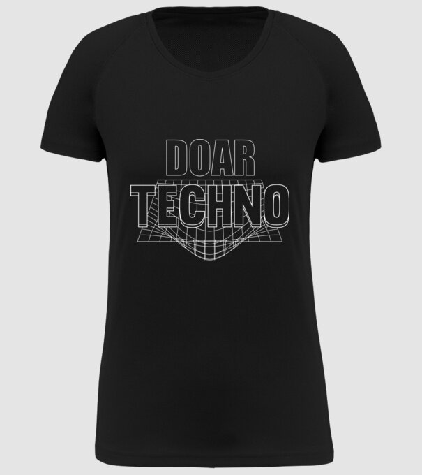 Doar techno model negru pe tricou