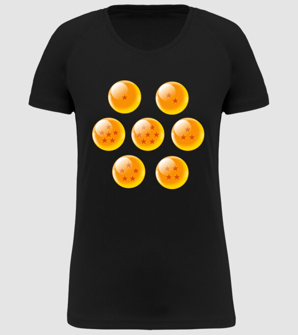 dragonballs model negru pe tricou