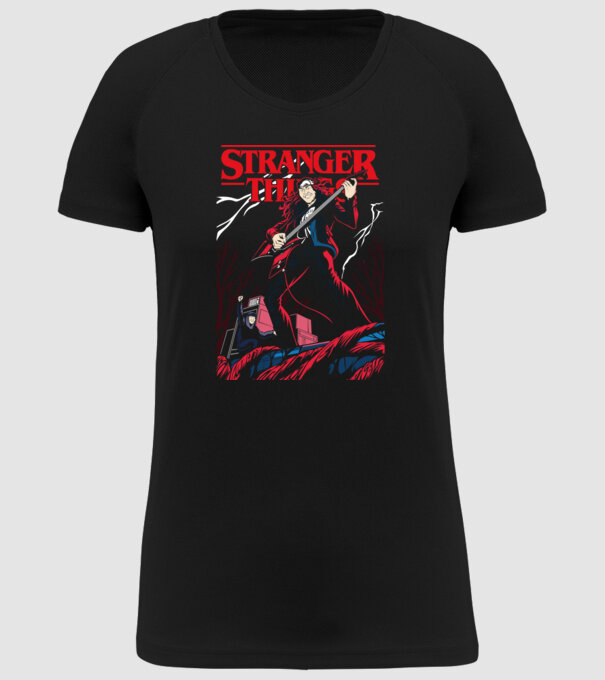eddie munson model negru pe tricou