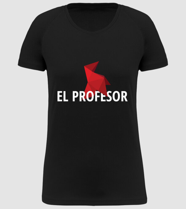 el professor money heist model negru pe tricou