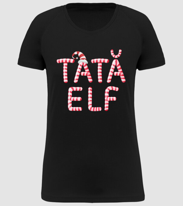 tată elf model negru pe tricou