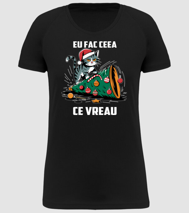 Eu fac ceea ce vreau Negru model negru pe tricou