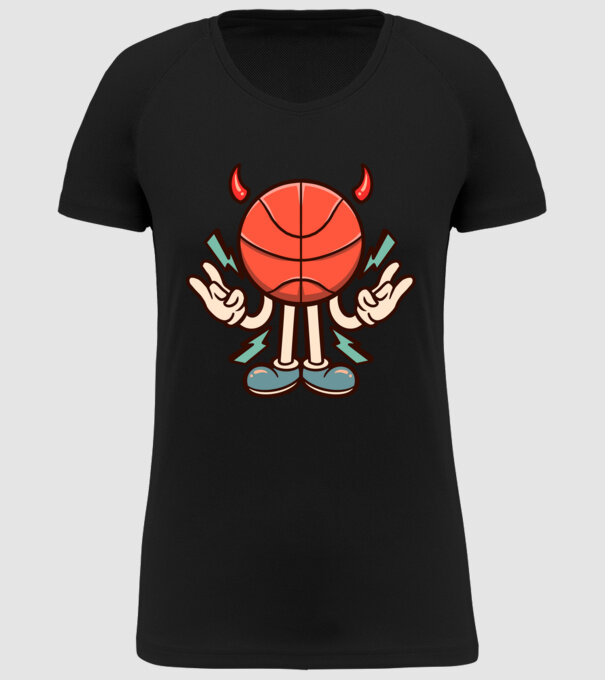 Evil basketball model negru pe tricou