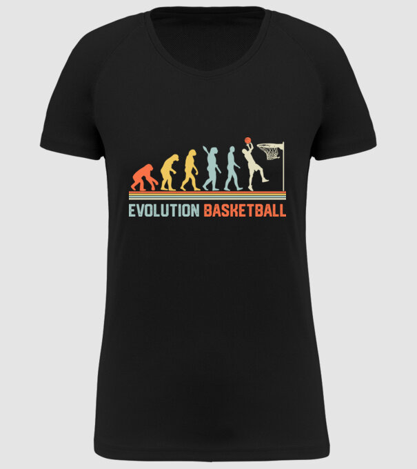 Evolution basketball model negru pe tricou