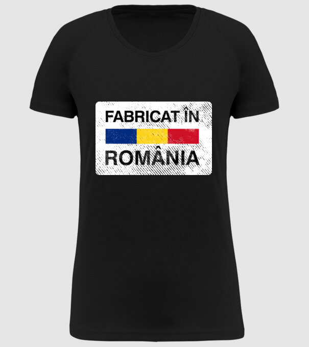 Fabricat în România model negru pe tricou