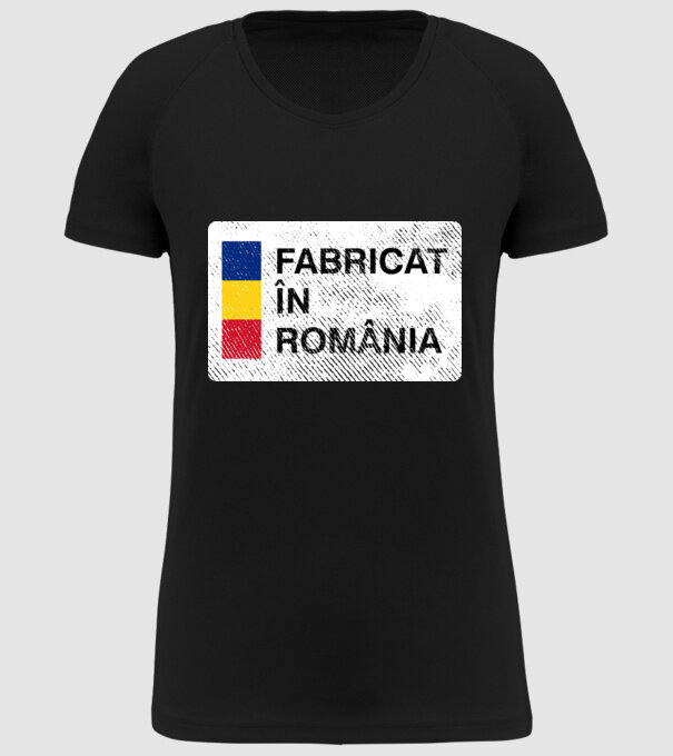 Fabricat în România model negru pe tricou