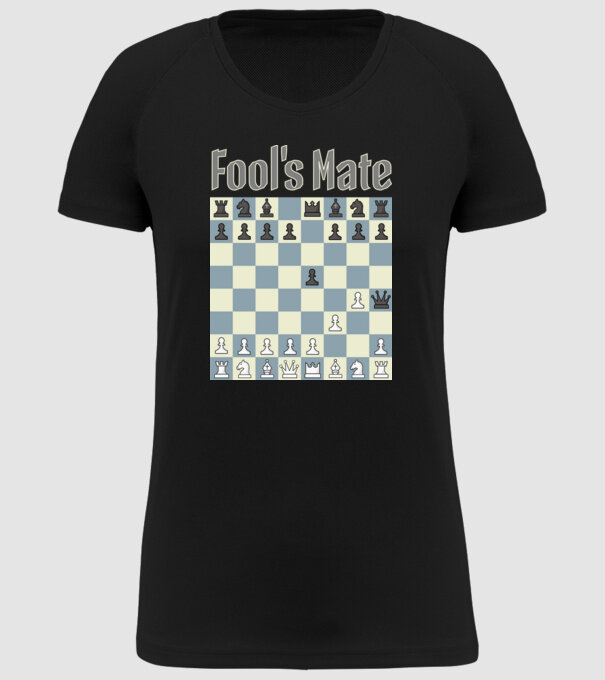 fool's mate model negru pe tricou