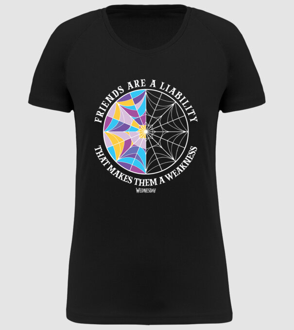 Friends are liability model negru pe tricou