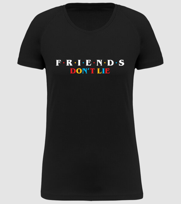 friends dont lie ok model negru pe tricou