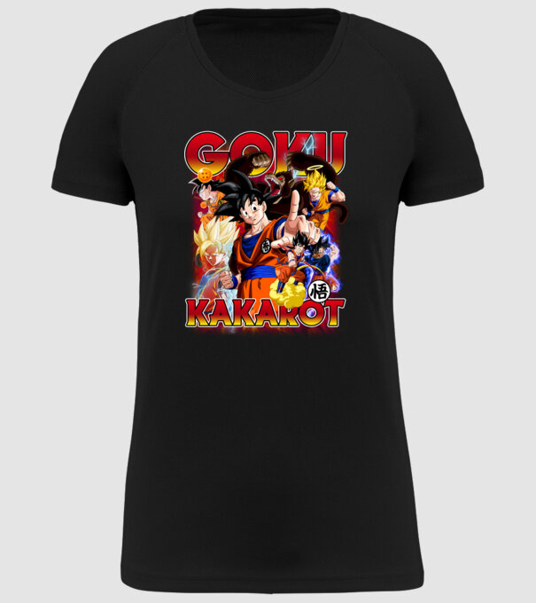 goku dragonball model negru pe tricou