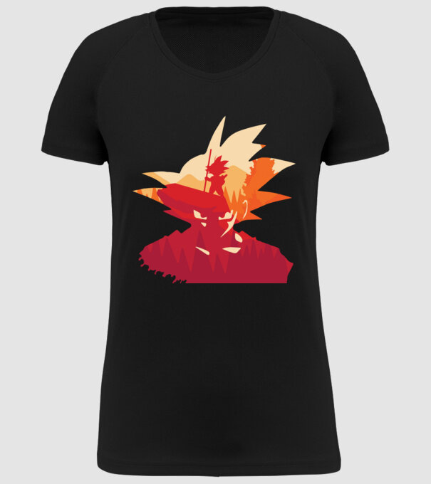 goku head model negru pe tricou