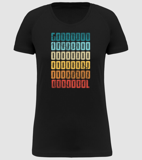 GOOOL retro model negru pe tricou