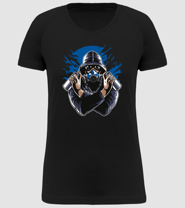Graffiti model negru pe tricou