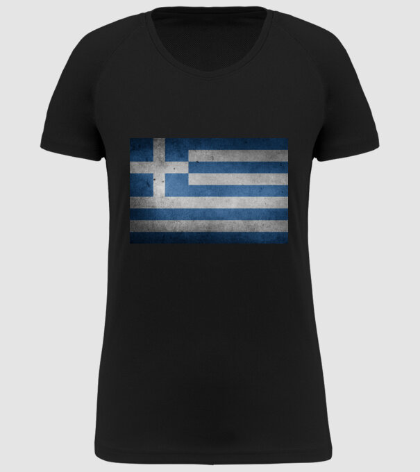 GREECE model negru pe tricou