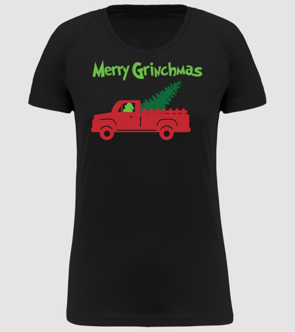 Grinchmas truck model negru pe tricou