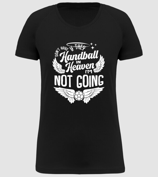 Handball in Heaven model negru pe tricou