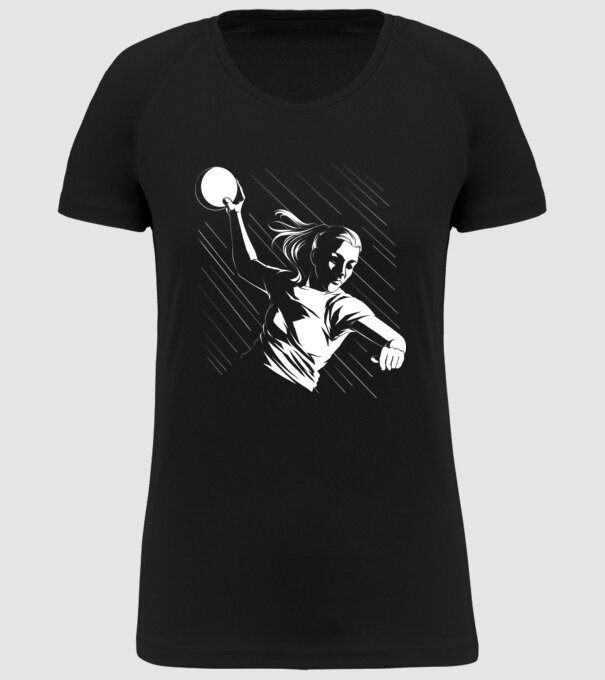 Handballer model negru pe tricou