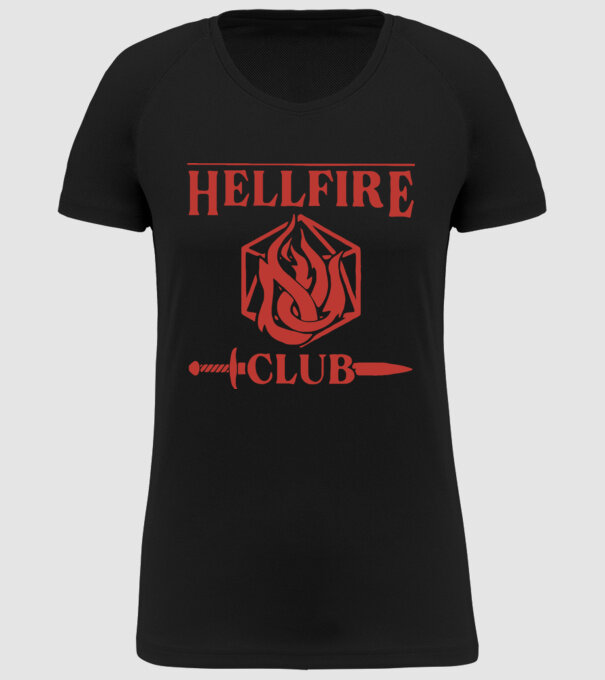 hellfire club 85 model negru pe tricou