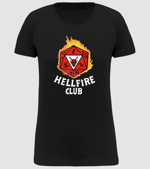 hellfire club roll dice model negru pe tricou