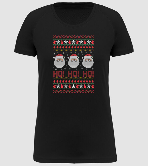 Ho-Ho-Ho model negru pe tricou