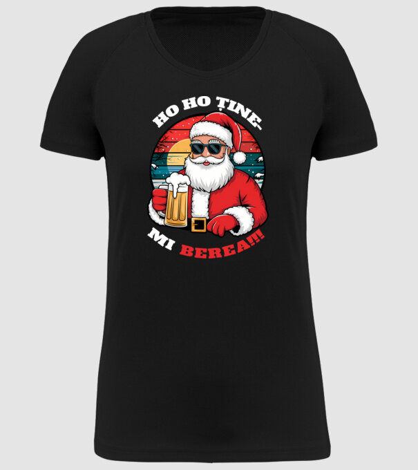 Ho ho ține mi berea! Negru model negru pe tricou