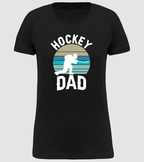 Hockey dad model negru pe tricou