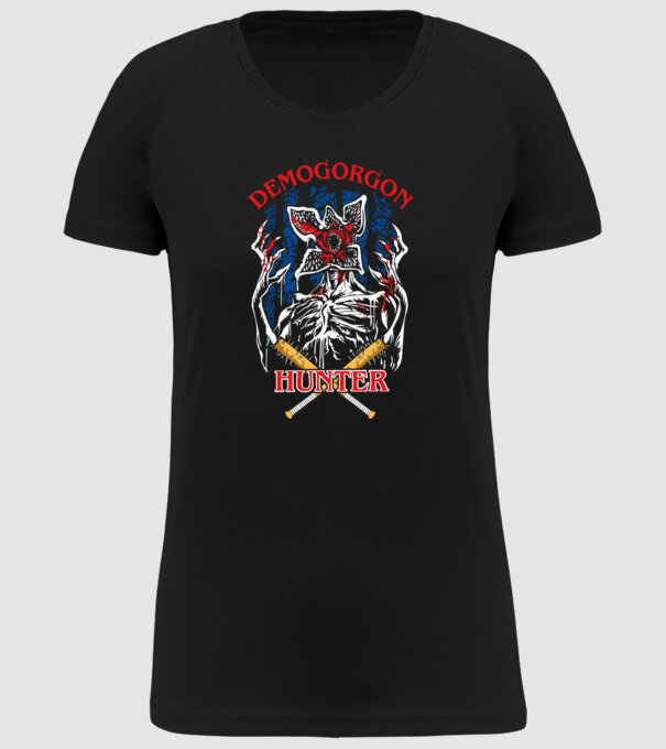 Demogorgon hunter model negru pe tricou