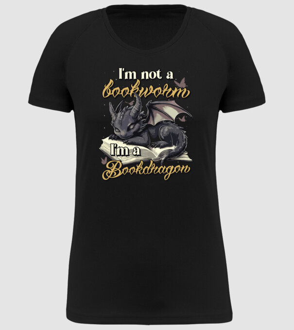 I am not a bookworm i am a bookdragon model negru pe tricou