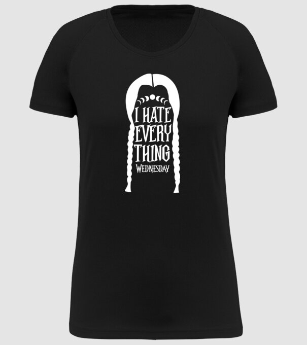  I hate everything model negru pe tricou