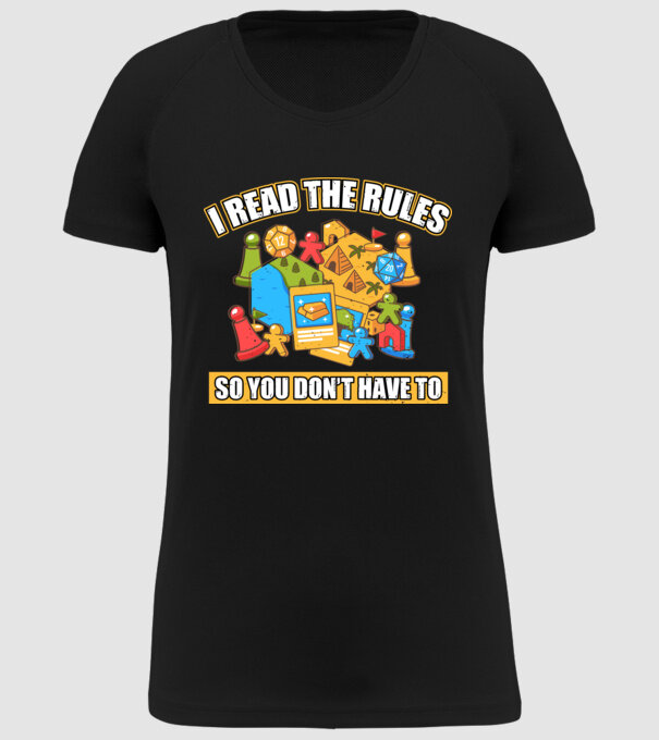 I read the rules model negru pe tricou