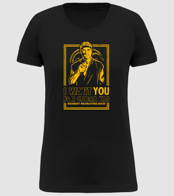 I want you cobra kai model negru pe tricou