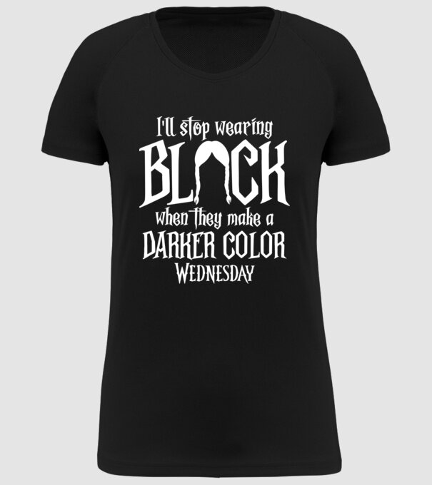 ill stop wearing black model negru pe tricou