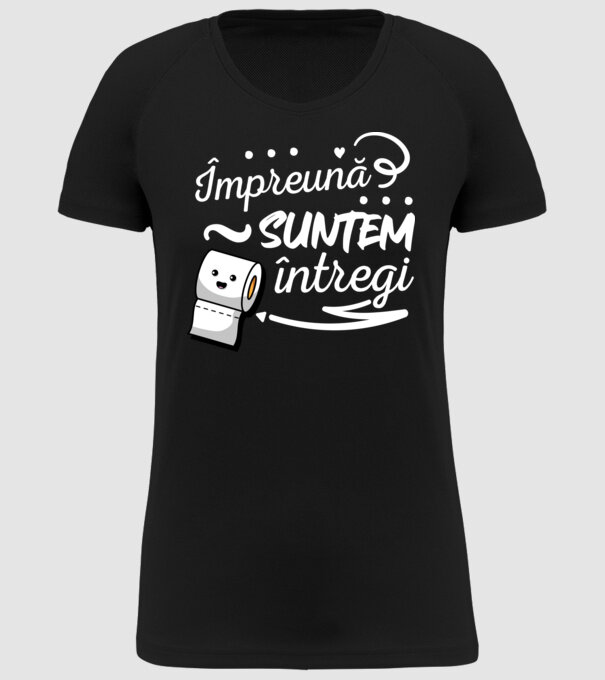 Împreună suntem întregi! model negru pe tricou