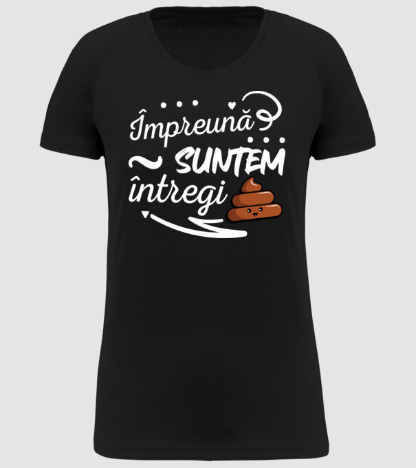 Împreună suntem întregi! model negru pe tricou