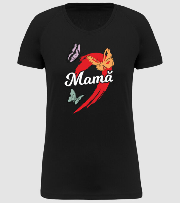 Mamă model negru pe tricou