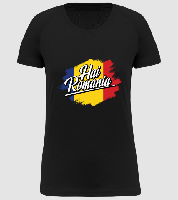 Inscripție cu steag model negru pe tricou
