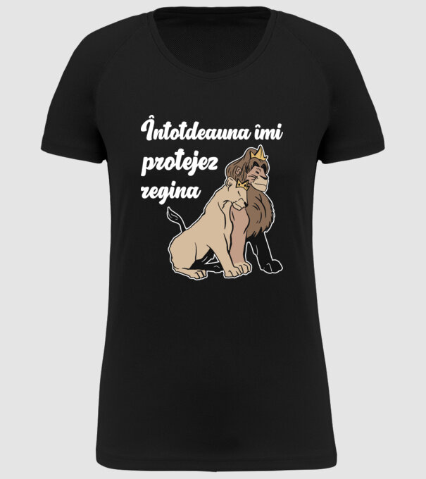 Întotdeauna îmi protejez regina model negru pe tricou