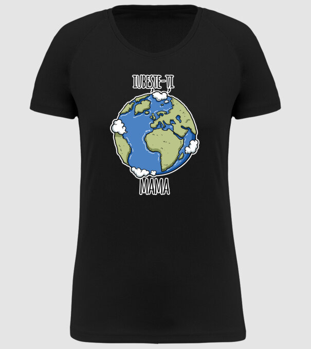 iubește-ți mama model negru pe tricou