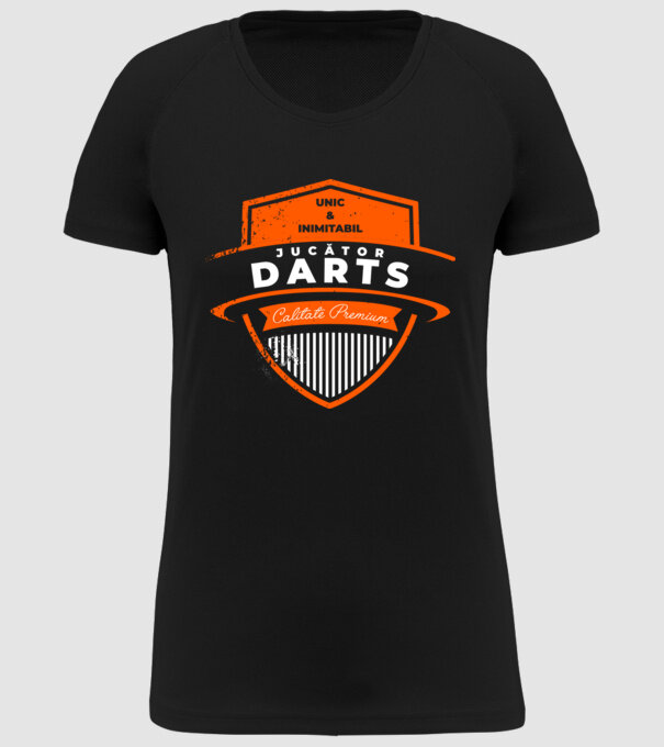 jucător darts unic și inimitabil - calitate premium model negru pe tricou