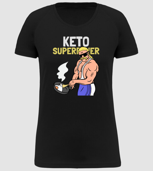 KETO SUPERPOWER model negru pe tricou
