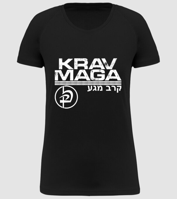 Krav Maga model negru pe tricou
