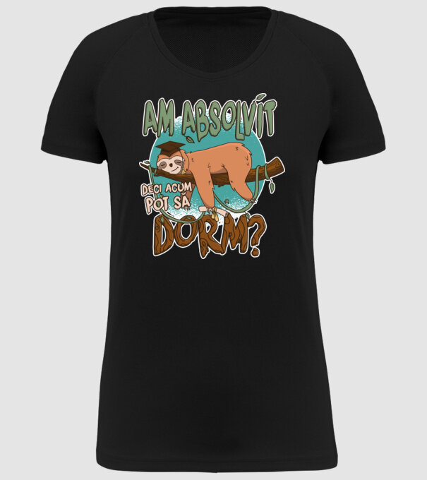 Leneș absolvent 1 model negru pe tricou